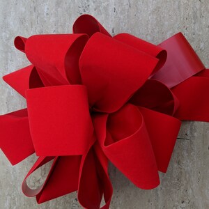 Two wreath bow , red, burgundy , or holiday red , christmas bows , red velvet outdoor 10" wreath bows, lantern bows Bild 6