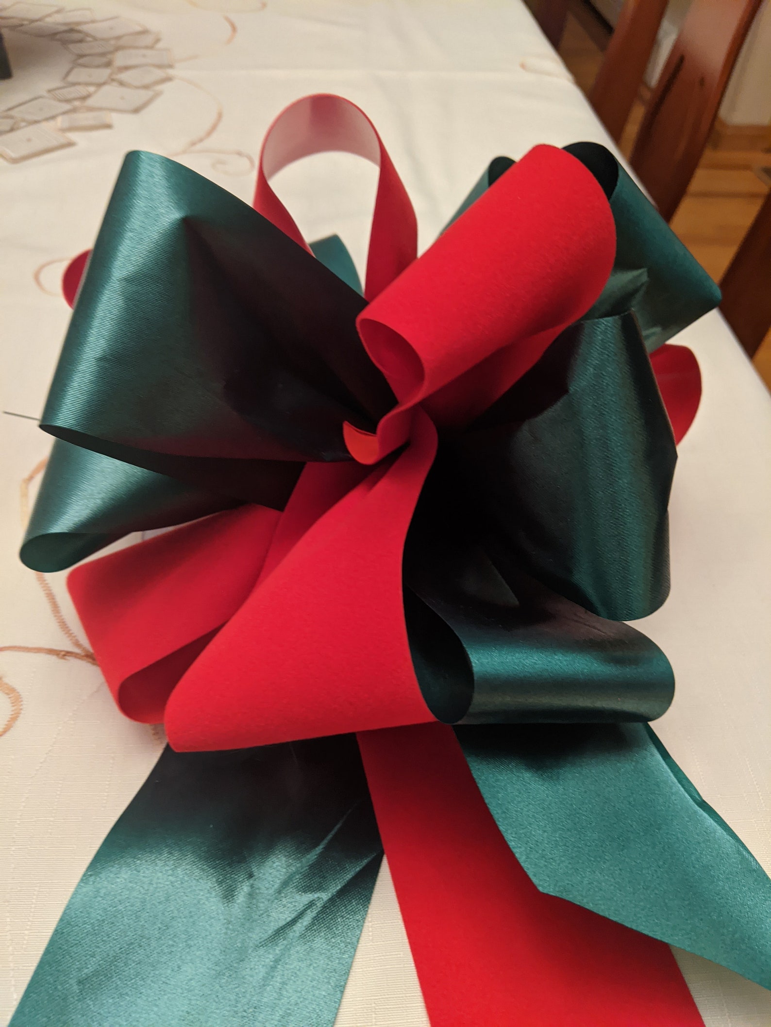 Red & Green Bow, Outdoor Christmas Bow, Holiday Bow, 9 Bow Etsy