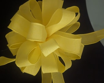 Yellow Linen bow, deployment wreath bow,  wreath bow, decor, lantern bow, , linen bow,  linen, summer bow, spring bow