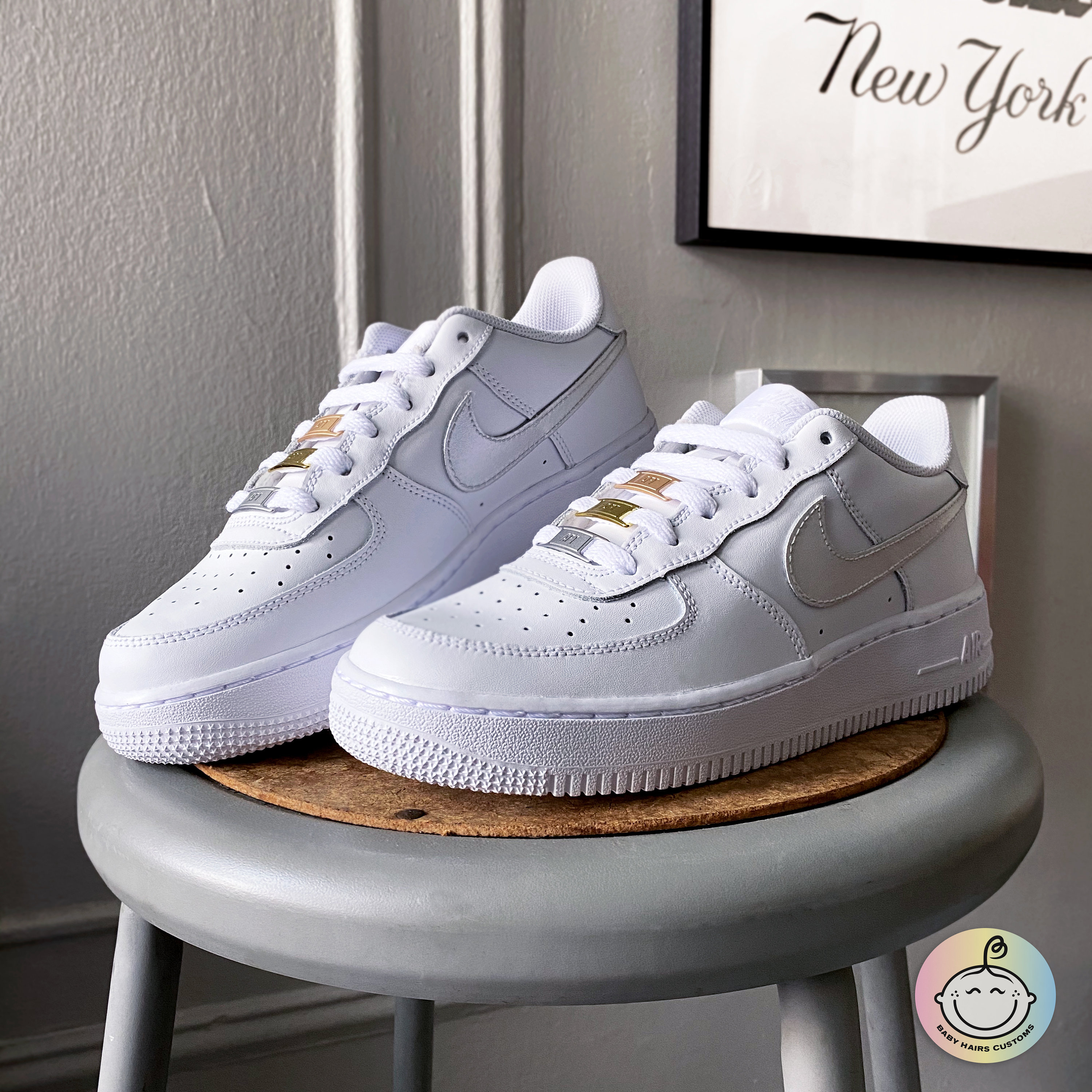 custom swoosh af1