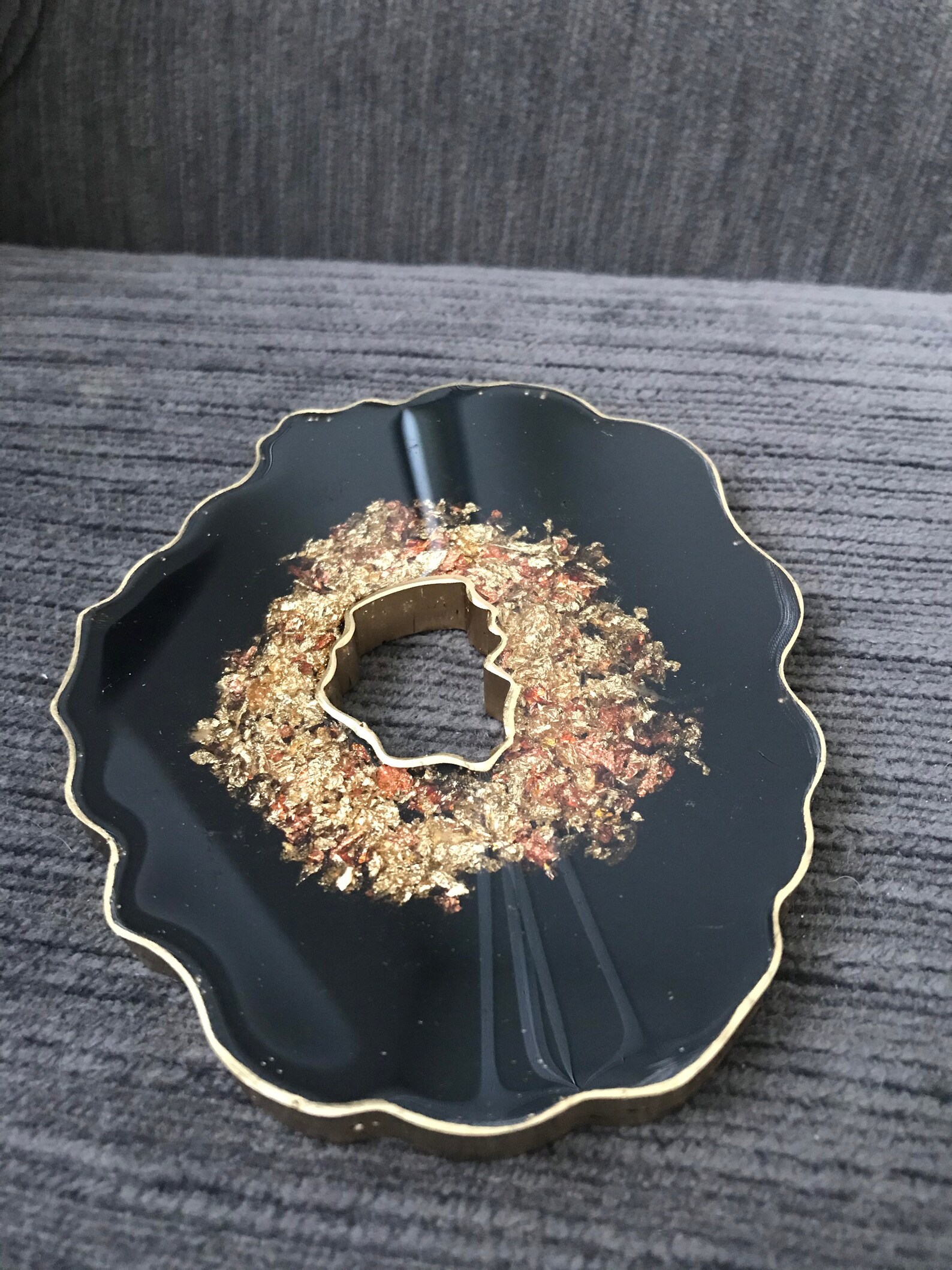 Black and gold coasters Epoxy coasters Gifts for her House Etsy