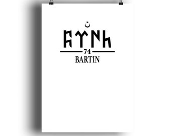 Bartin 74 Göktürk Göktürkler - DIN A3 poster (staand formaat)