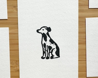 Dalmatian Dog Mini Linocut Print - 2.5"x3.5" print