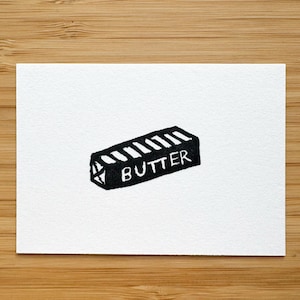Butter Mini Linocut Print - 2.5&quot;x3.5&quot; print