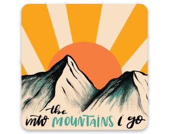 Into The Mountains Vinyl Sticker