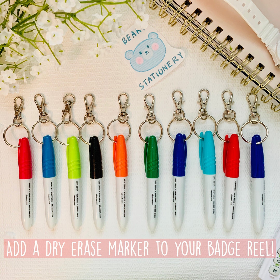 Mini Dry Erase Marker Badge Clip Badge Reel Accessory Mini Etsy