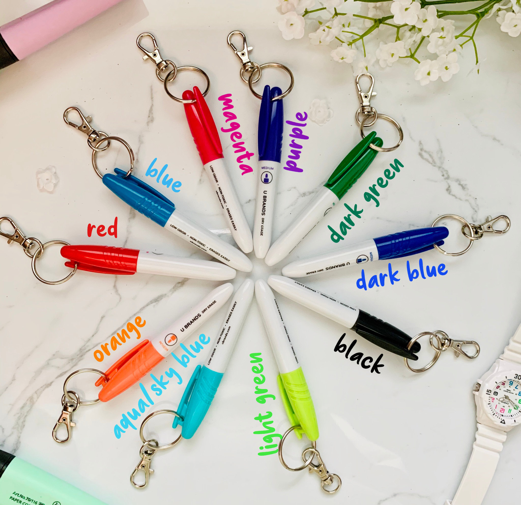 Mini Dry Erase Marker Badge Clip Badge Reel Accessory Mini Etsy