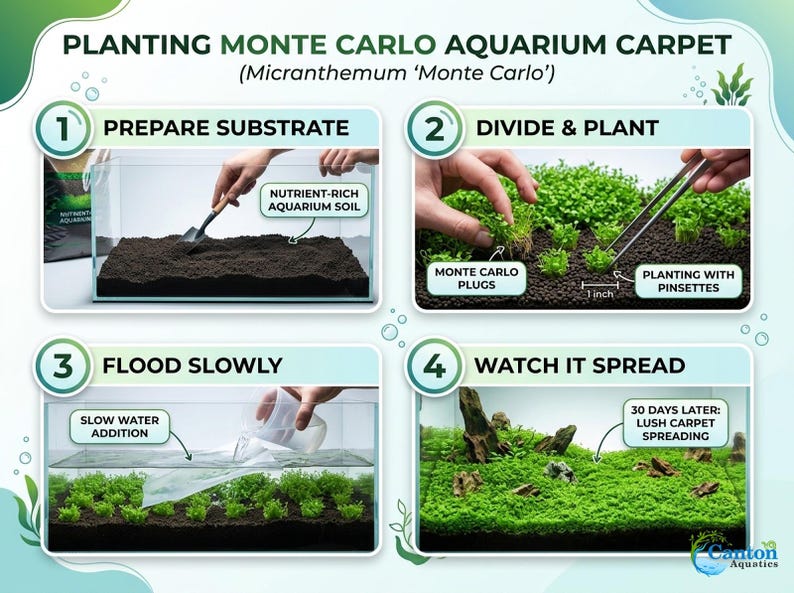 Monte Carlo Micranthemum Live Aquarium Plants | BUY 2 GET 1 FREE | Carpet Aquascape image 10