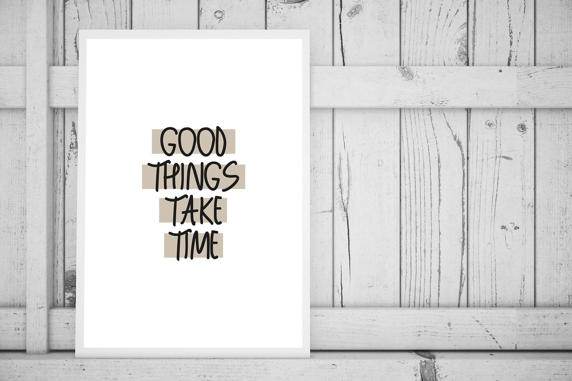 Frame With Quote to Print Good Things Take Time - Etsy