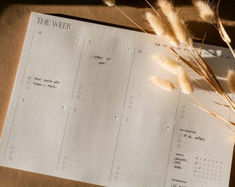 Task For Next Week Minimalist Weekly Planner A4 / Desk Notepad to Organize Your Week ...