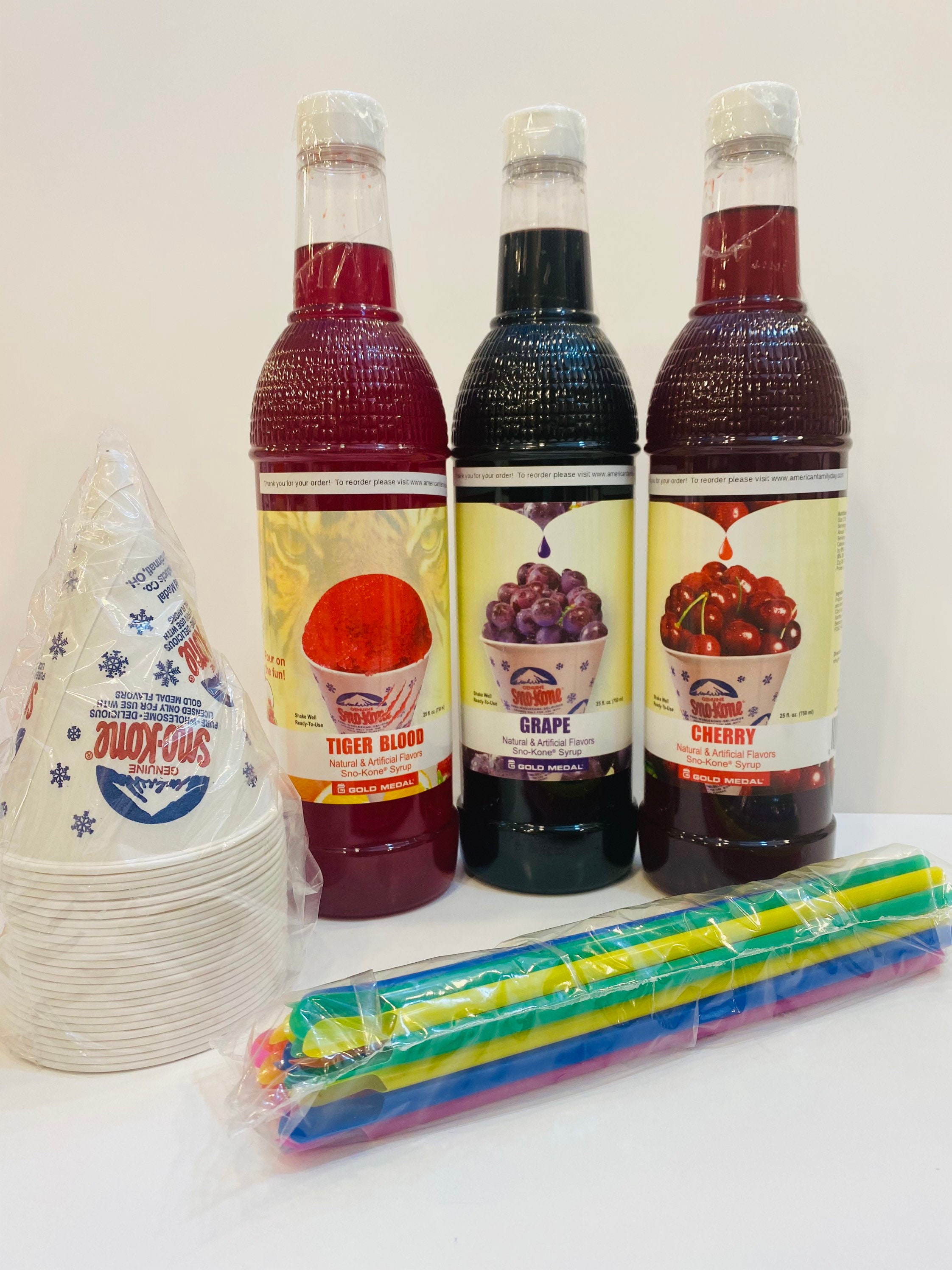Snow Cone Syrup Variety Pack 3 pk avec 20 6oz Tasses & Etsy