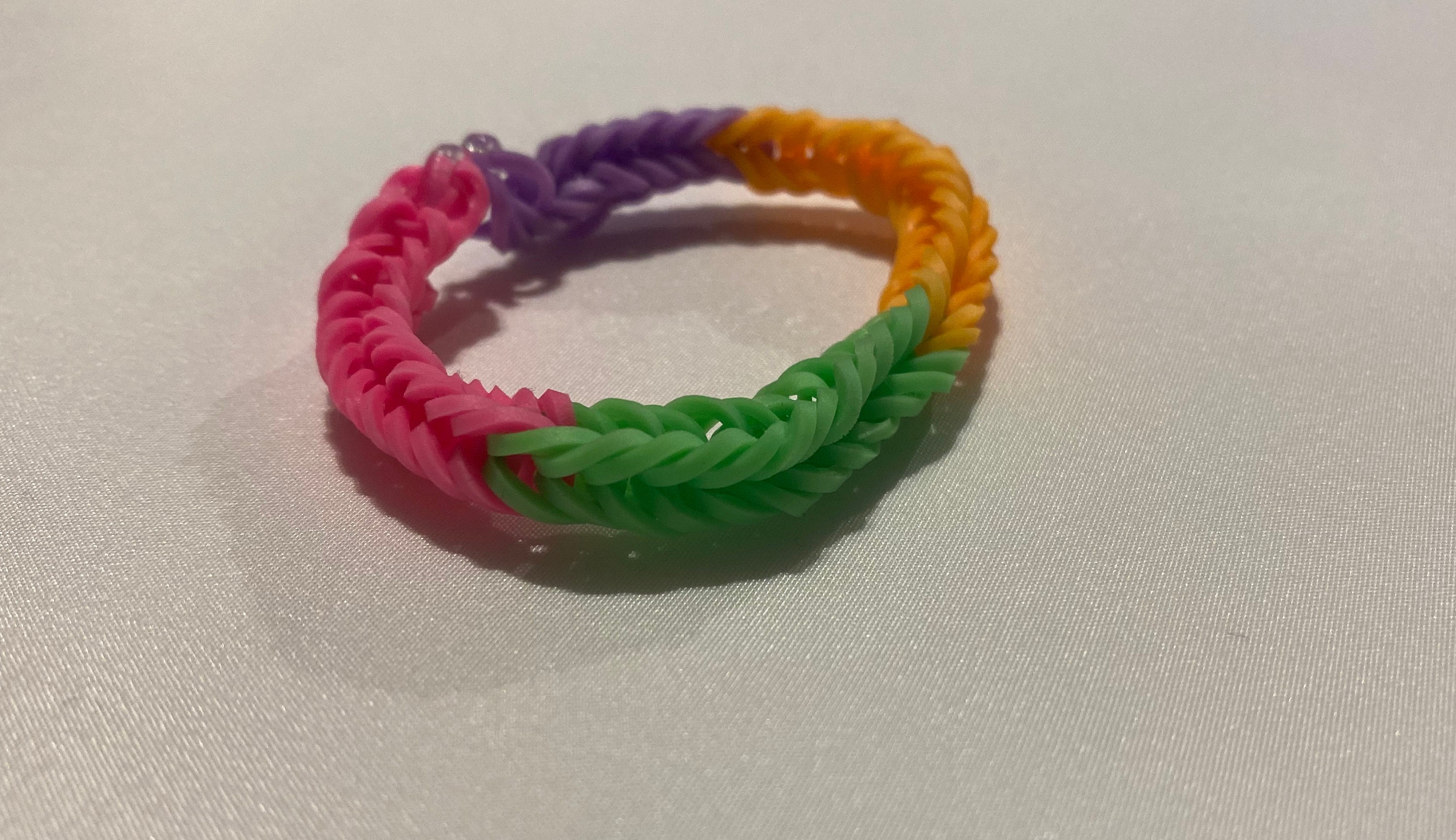 Multicoloured loom band bracelet | Etsy