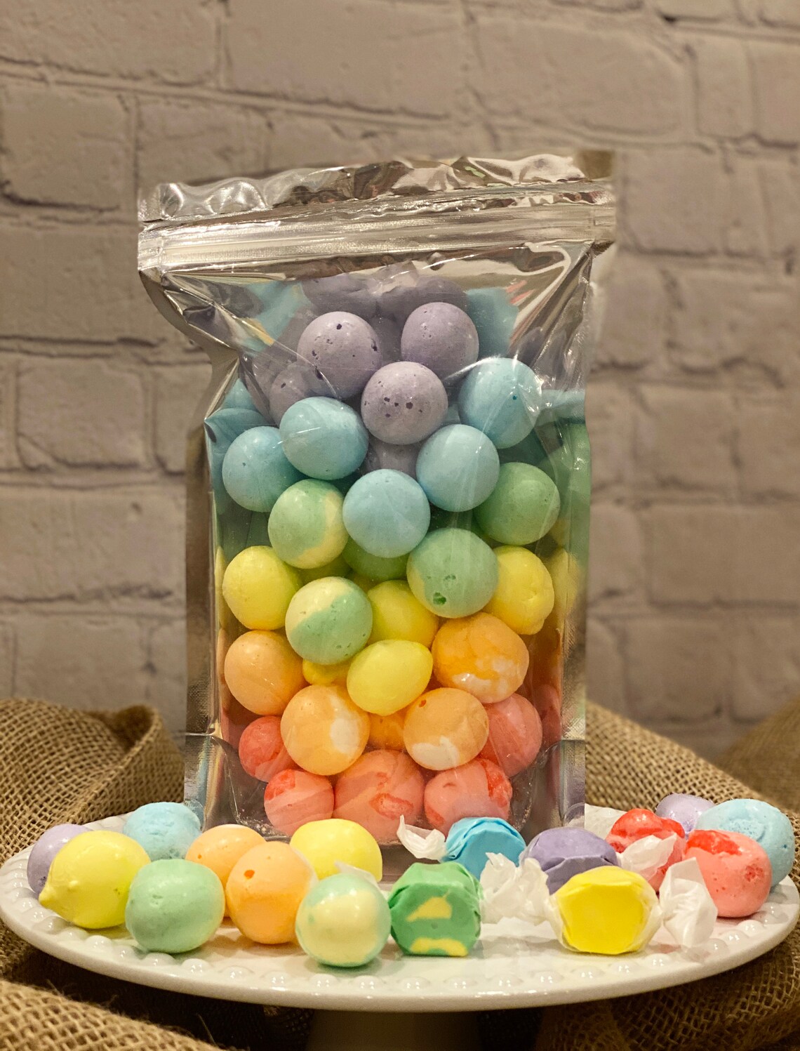 Freeze Dried Rainbow Salt Water Taffy Etsy