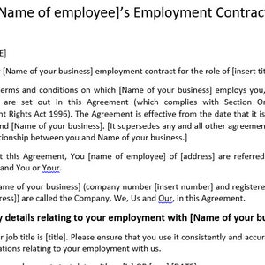 Vorlage für einen Arbeitsvertrag in Großbritannien - Sparen Sie Zeit, bleiben Sie konform und stellen Sie mit Vertrauen ein