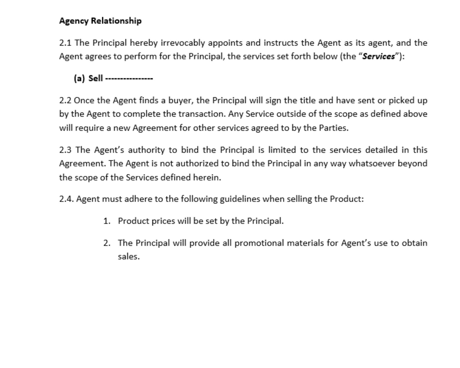 Commission Agreement Template / Commission Sales Agreement / Microsoft