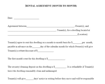 tenancy agreement etsy
