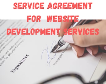 Website Development  Agreement /Contract is in favour of the Servicer/ Company/  / Instant Download