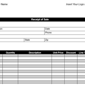 Sales Receipt / Contractor sales Receipt Form/ Handyman Receipt Template/Sales Receipt Template/ Construction Sales Receipt Template