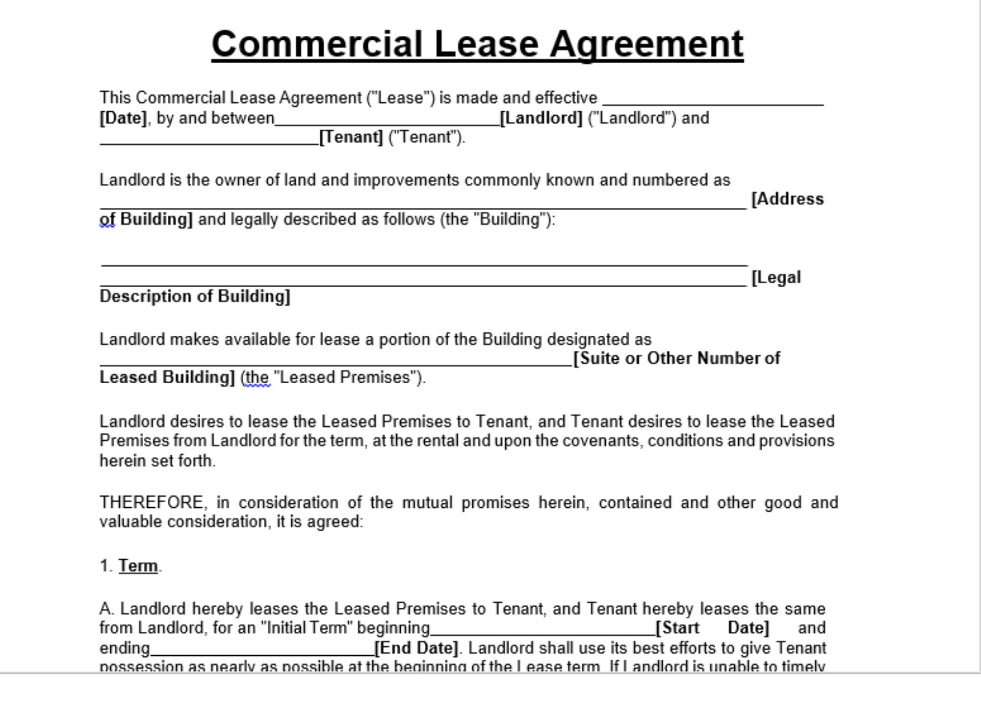 Commercial Business Lease Agreement/ Editable Rental - Etsy Singapore