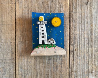 Faro de Nueva Inglaterra en verano