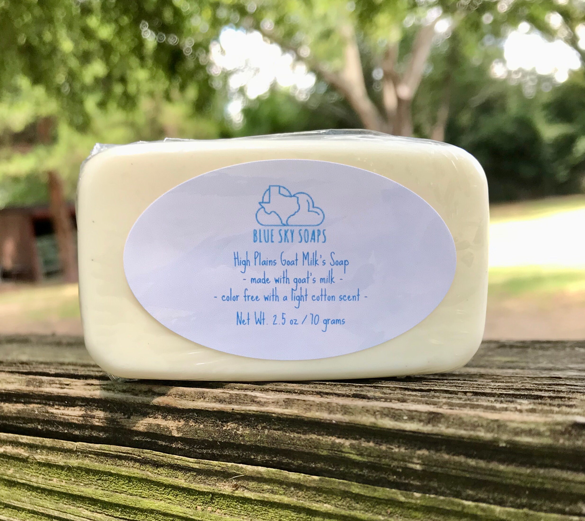 High Plains Goat Milk Soap - with cotton fragrance - 100% color free