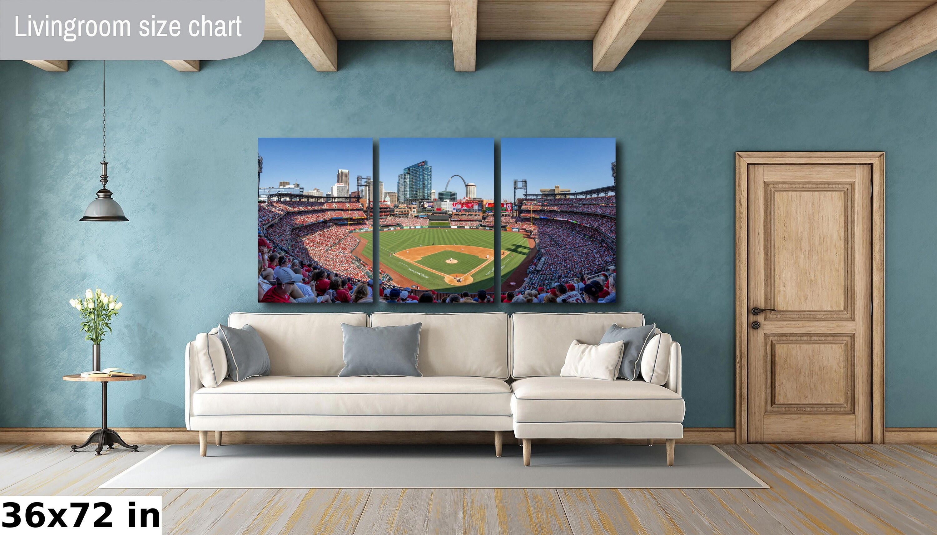 Busch Stadium Panoramic Print: St Louis Cardinals Baseball Wall