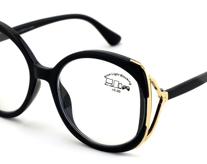 Round Vintage Anti Blue Light Reading Glasses working From Home