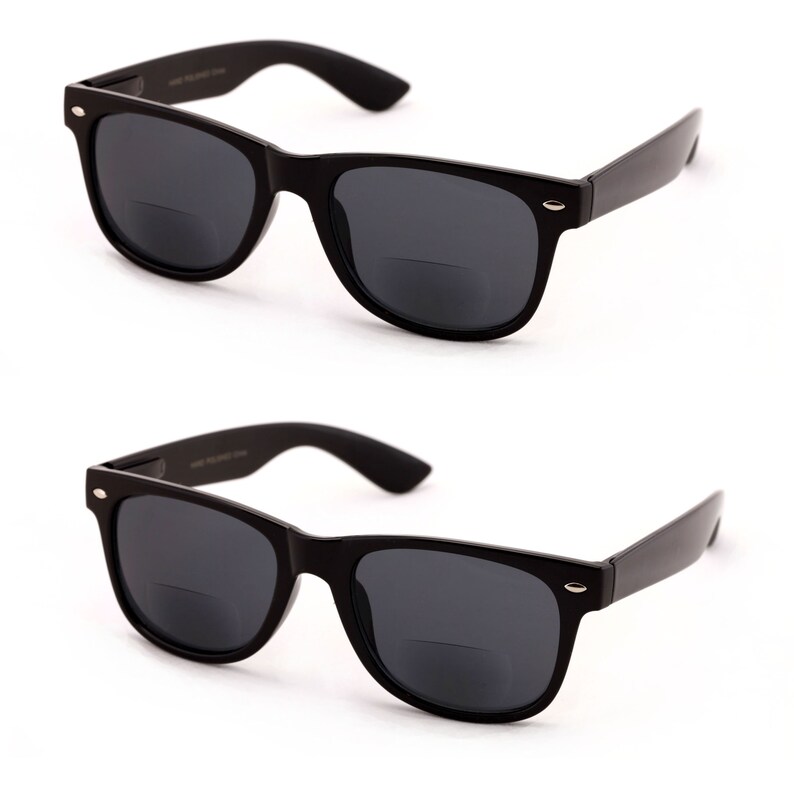 2 Pairs of Classic Reading Bifocal Sunglasses UV Protection Outdoor
