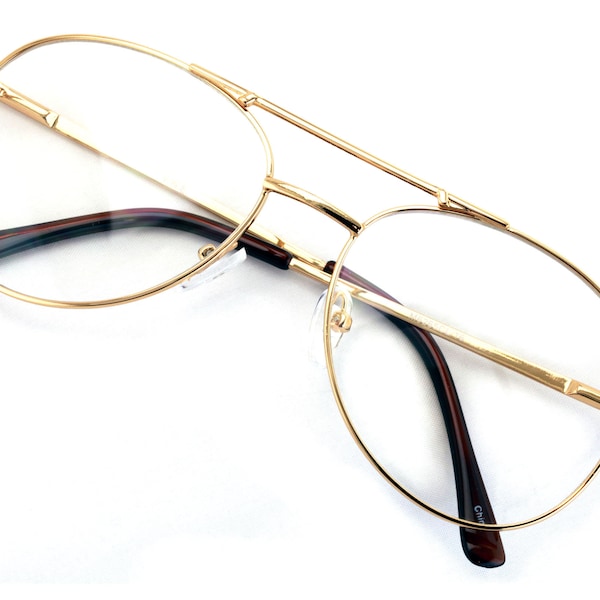 Metal Tear Drop Aviator Reading Glasses - Clear Lens Classic Readers Eyeglasses