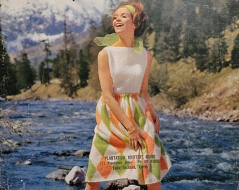 Vintage 1963 Sleevless Top and Skirt Knitting Pattern