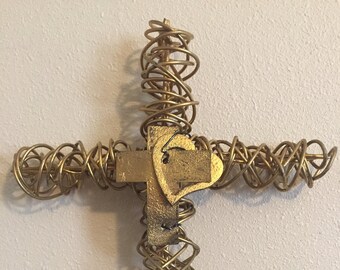 Wire Wall Cross Etsy