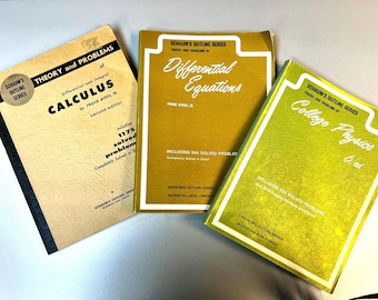 Shaums Outline Series, Cálculo diferencial e integral, 2.ª ed., 1964; «Diffy-Q», 1952, por Frank Ayers, Jr.; Física universitaria, 6.ª ed., 1961.