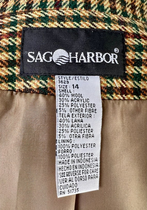 Women’s Houndstooth Blazer Size 14, Sag Harbor su… - image 3