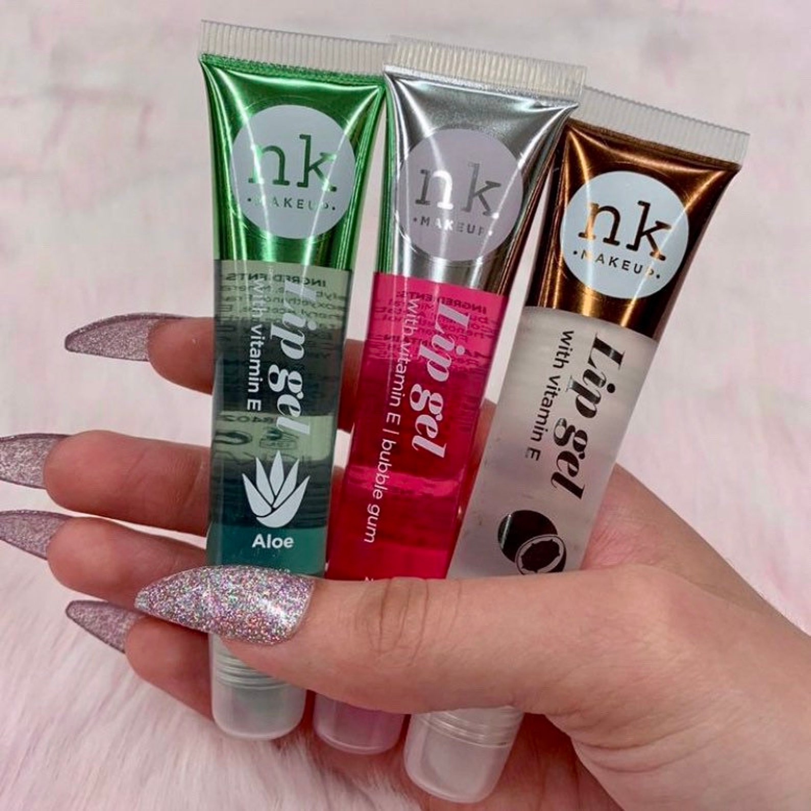 3 PACK NK Lip Gel with Vitamin E Aloe Bubble Gum and Coconut Etsy
