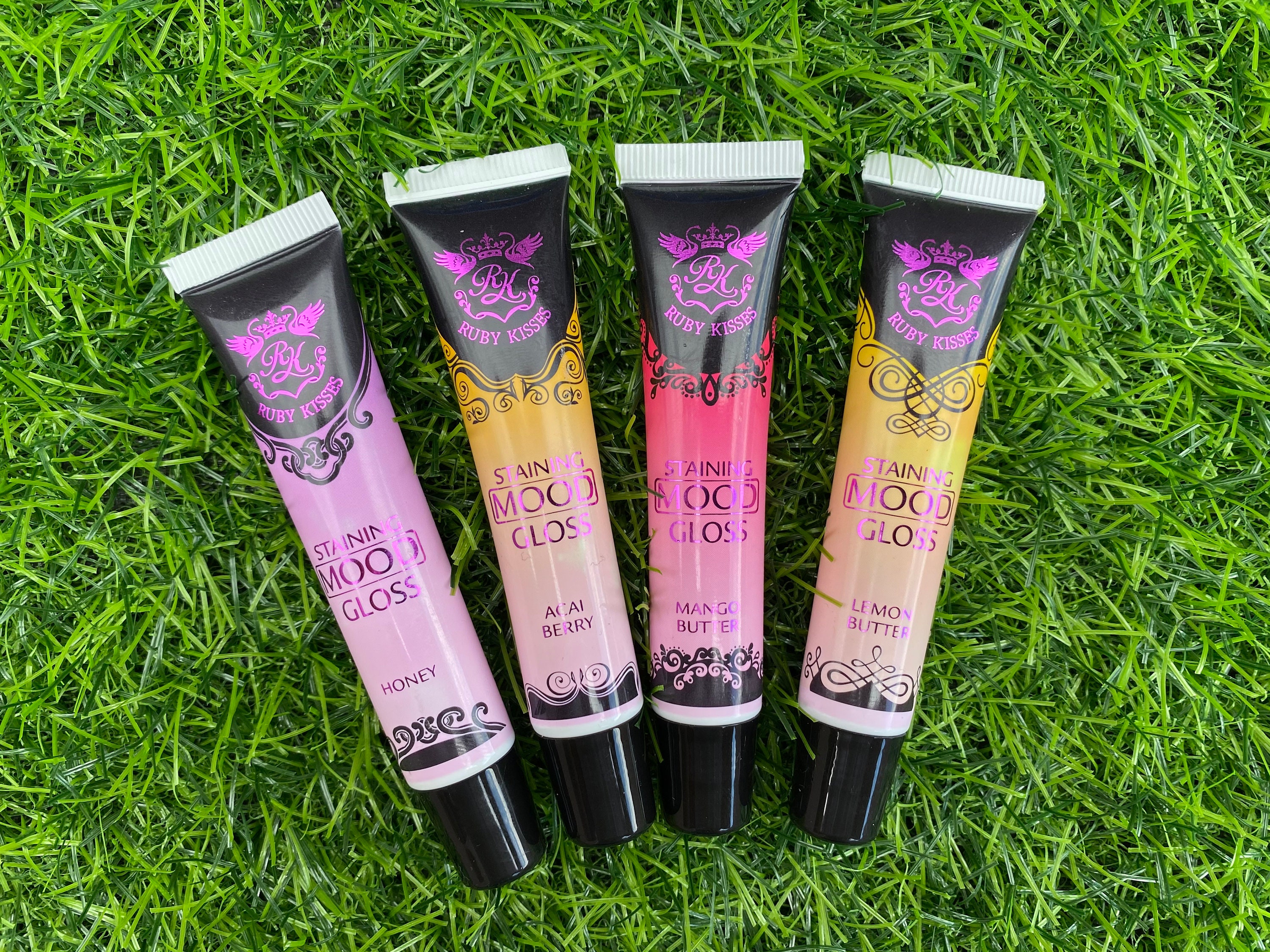4 PACK Set RK Ruby Kisses Staining MOOD Lip Gloss by Kiss Etsy