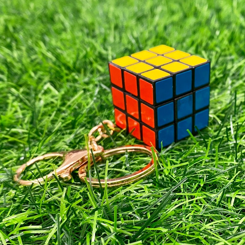 Mini Rubik's Cube Charm Keychain 3 PC Etsy