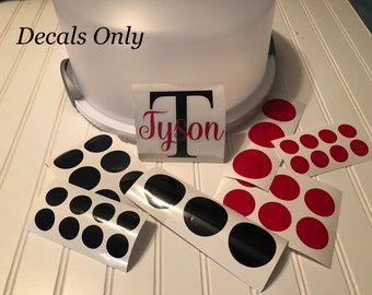 Custom Cake Carrier Decals, DIY Vinyl Cake Carrier Kit, Personalized Cake Carrier, Monogram Cake Carrier