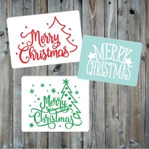 Merry Christmas Vinyl Decal, Christmas Sticker, Christmas Decal, Vinyl Decal