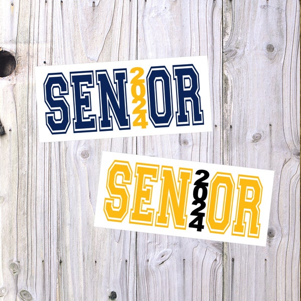 Senior 2024 Vinyl Decal, Class of 2024 Decal, Graduation Decal, Decal for Graduate, 2024 Vinyl Decal