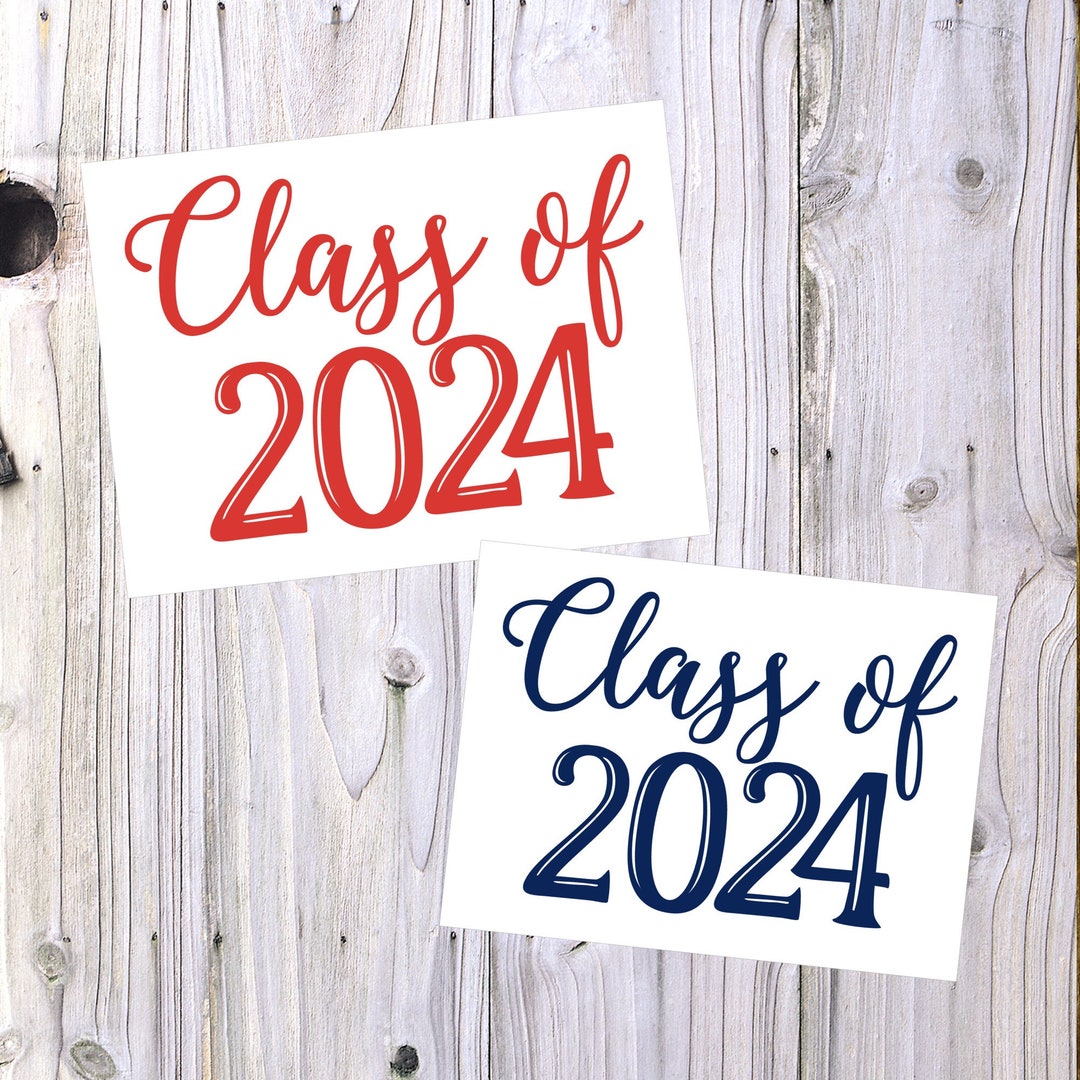 Class of 2024 Vinyl Decal, Graduation Vinyl Decal - Etsy