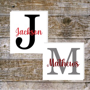 Personalized Initial Name Vinyl Decal: Custom Wall Art