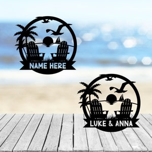 Custom Beach Vinyl Decal, Sunset Vinyl Decal, Beach Sunset Decal, Custom Beach Sunset Decal