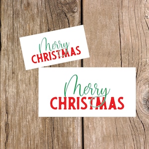 Merry Christmas Vinyl Decal, Christmas Sticker, Christmas Decal, Vinyl Decal