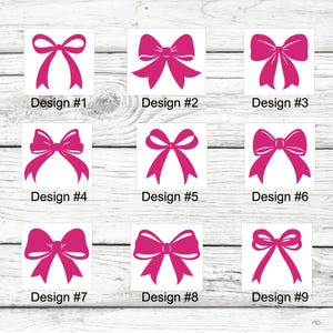 Bow Vinyl Decal, Car Window Decal, Laptop Decal