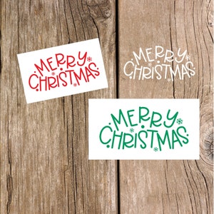 Merry Christmas Vinyl Decal, Christmas Sticker, Christmas Decal, Vinyl Decal
