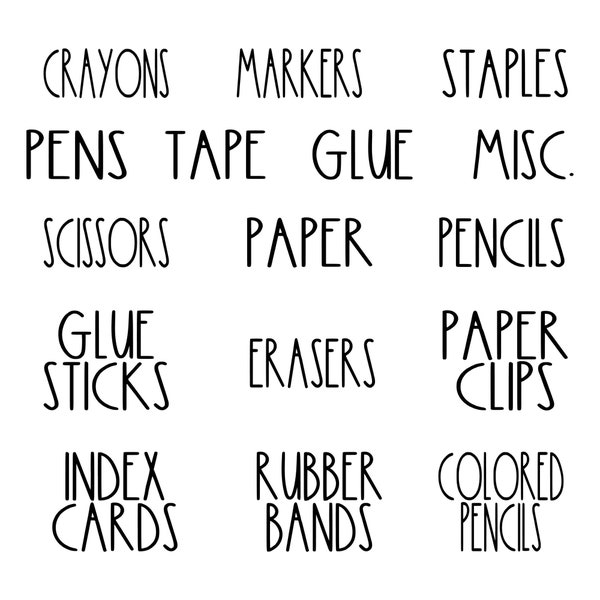 Classroom Related Full Sheet of Vinyl Decals, Teacher Vinyl Decals, Classroom Organizational Decals