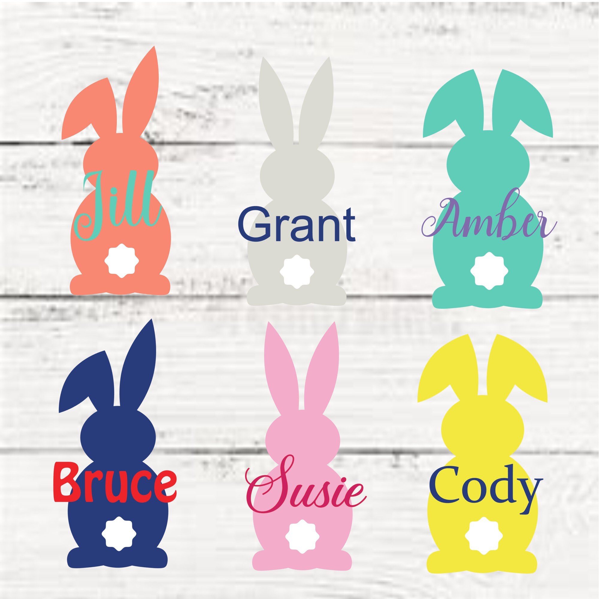 Easter Decal Custom Easter Bunny Decal Easter Basket Decal Etsy UK