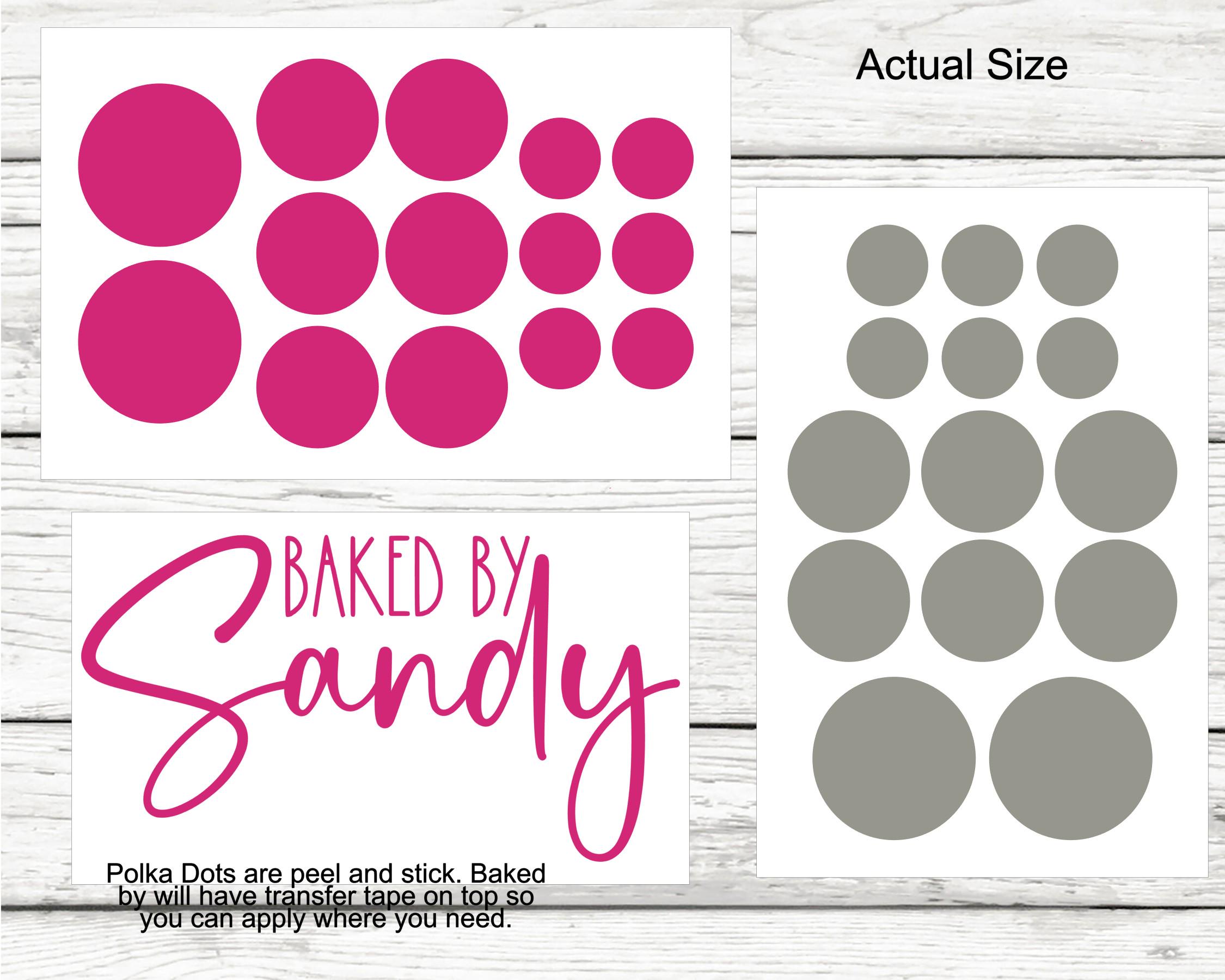 Personalized Cake Carrier Vinyl Decal Kit: DIY Polka Dot Decor - Etsy