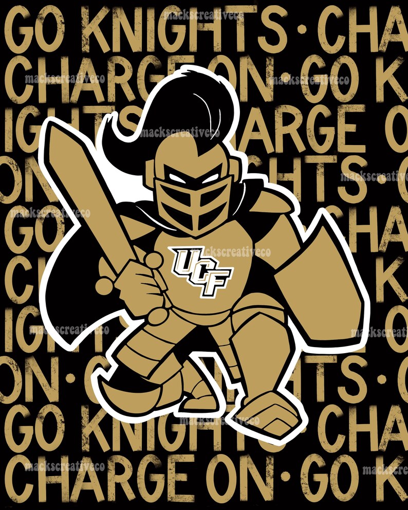 University of Central Florida Fun UCF Art UCF Mascot Art Etsy