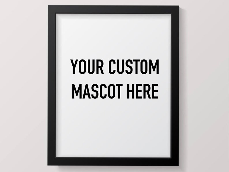 Custom School Mascot Art | Downloadable Art Print | Printable Mascot Art | Custom School Mascot Wall Decor 